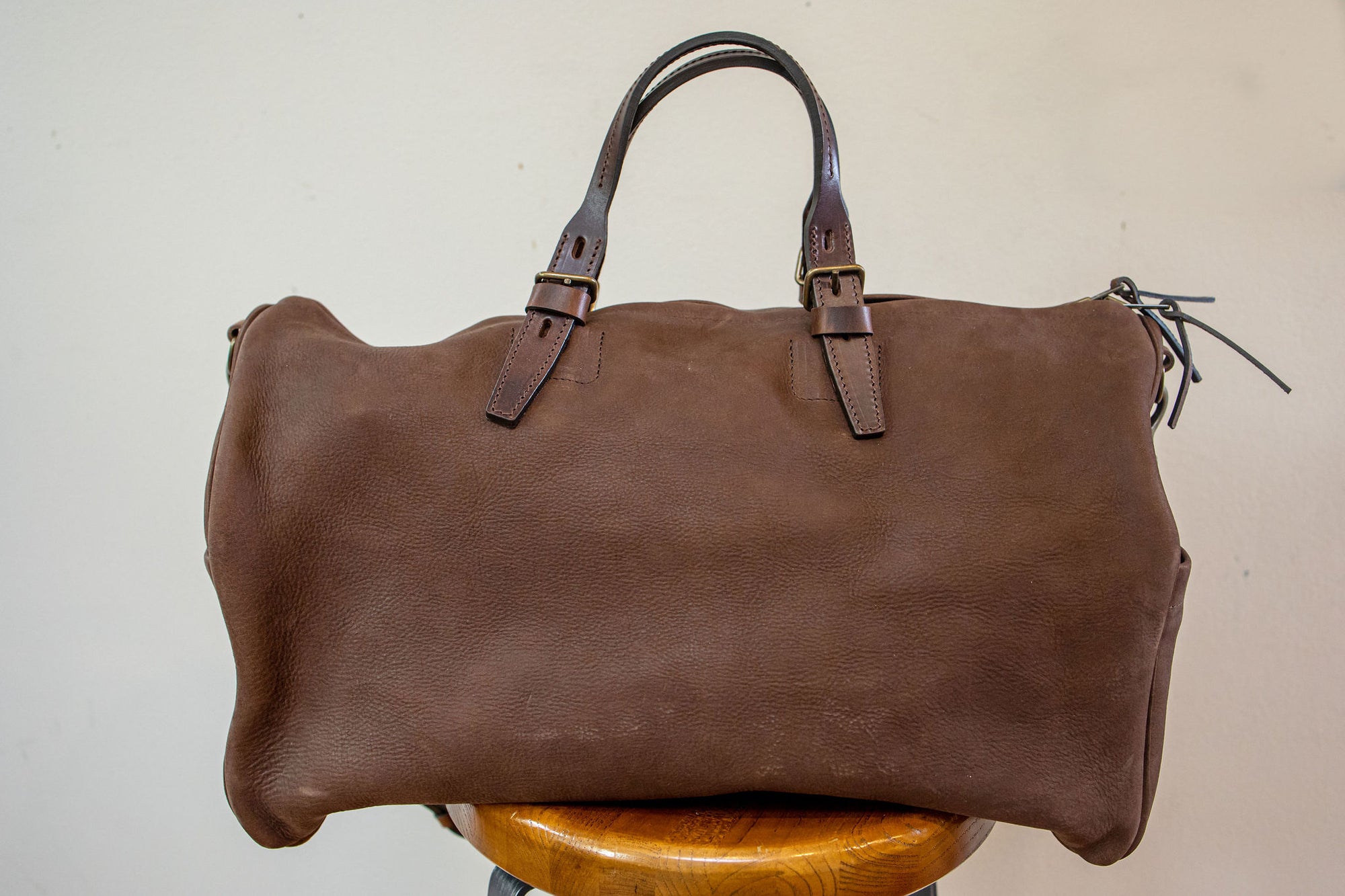 Bleu de Chauffe Hobo Travel Bag - Waxed Coffee