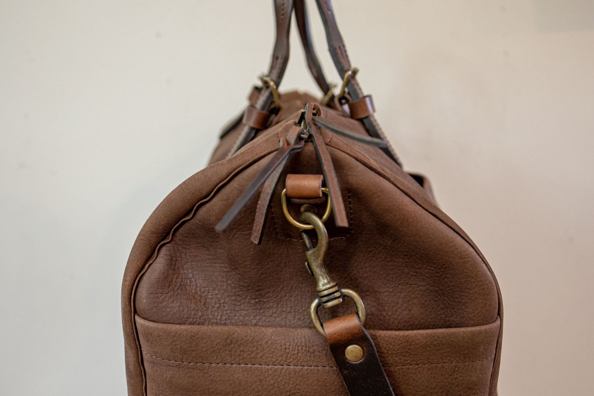 Bleu de Chauffe Hobo Travel Bag - Waxed Coffee