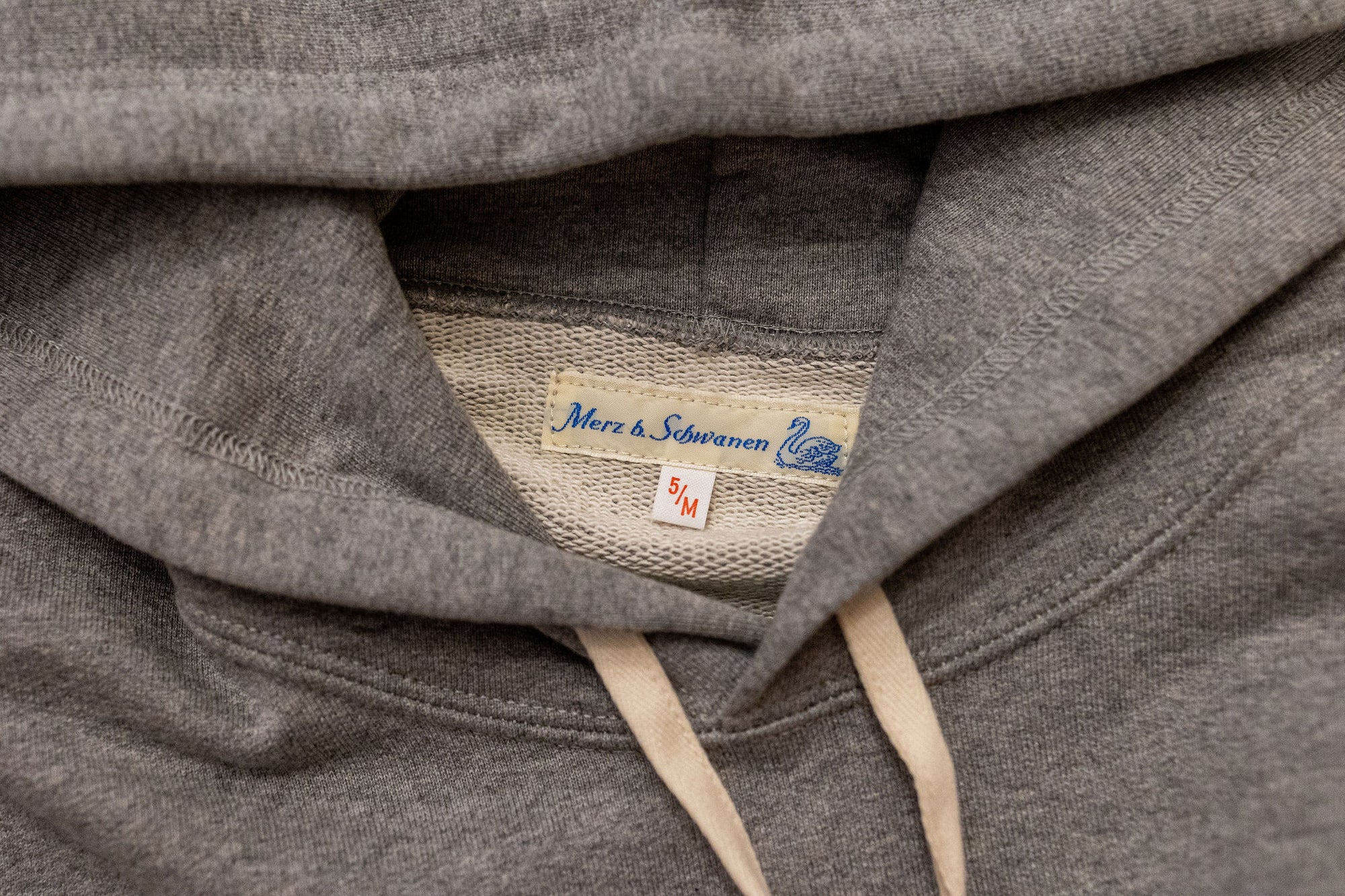 Merz b. Schwanen 382 Loopwheel Hoodie - Grey Melange