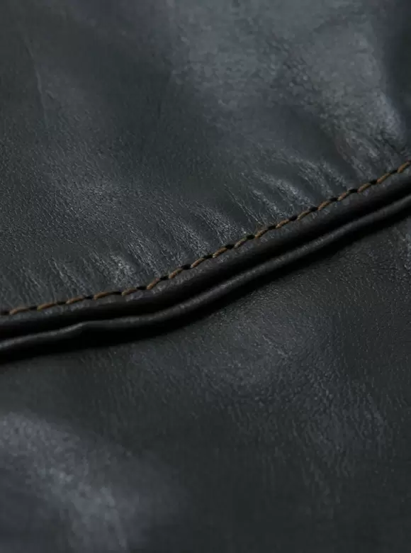 The Flat Head FN-LJ-HS001 Horsehide Single Riders Jacket - Black