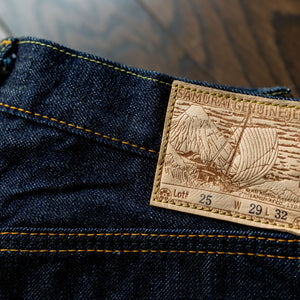 Samurai S004JP 15oz Yamato Series Slim Tapered - back patch details