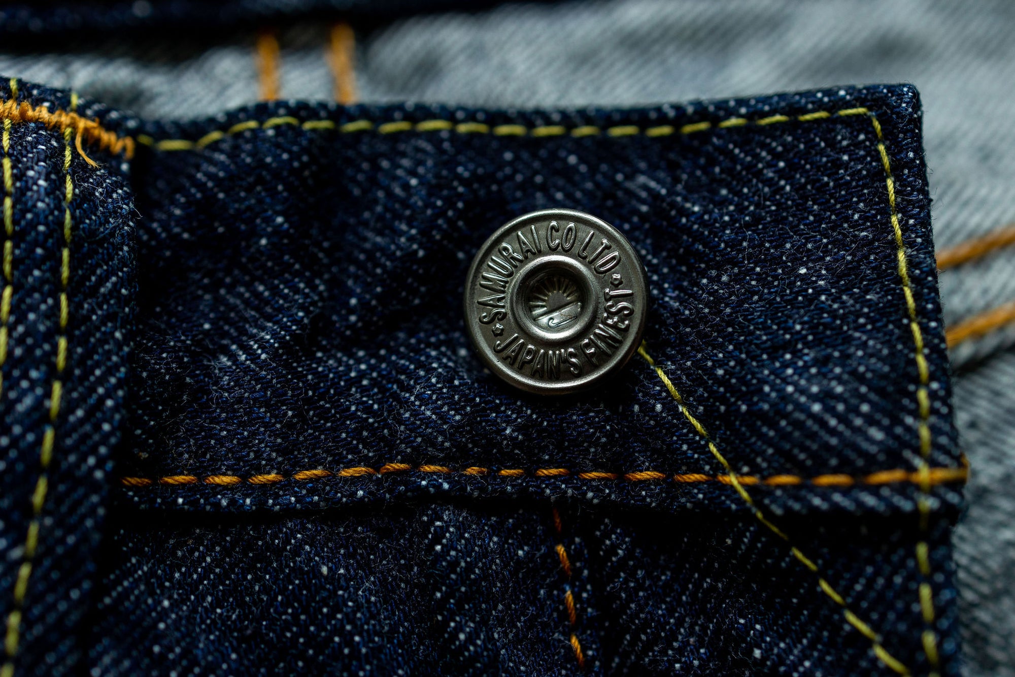 Samurai S0511XXII 15oz Otokogi Selvedge Slim Tapered - button detail