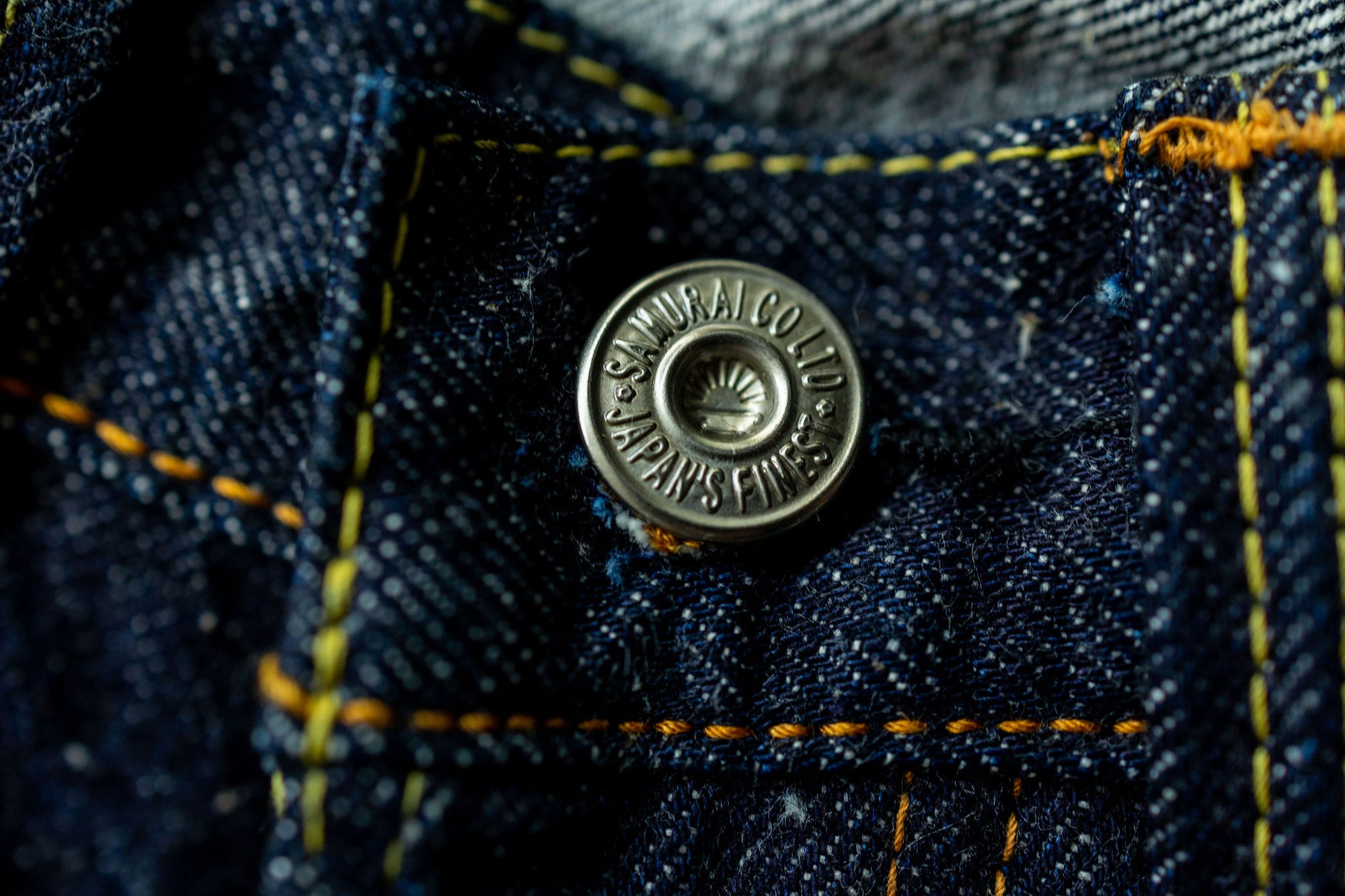 Samurai S0511XXII 15oz Otokogi Selvedge Slim Tapered - button detail