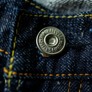 Samurai S0511XXII 15oz Otokogi Selvedge Slim Tapered - button detail