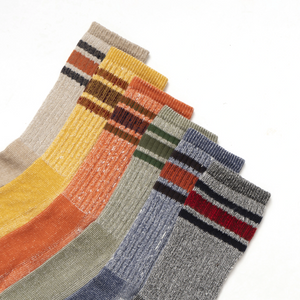 American Trench Merino Activity Socks in six different colors stacked