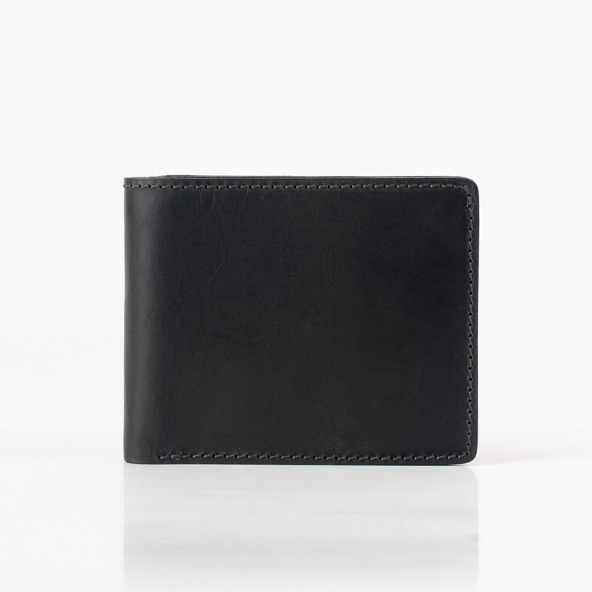 Obbi Good Label Kingsman Classic Bi Fold Wallet - Black - Outside front closed displayed on white background