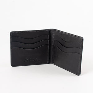 Obbi Good Label Kingsman Classic Bi Fold Wallet - Black - Inside of wallet displayed on white background