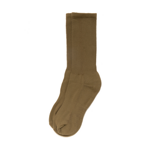 American Trench Mil-Spec Socks in coyote brown/tan laid flat