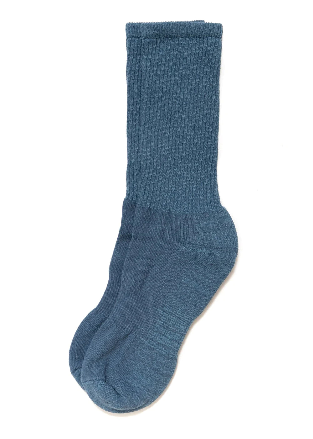 American Trench Mil-Spec Socks in denim color blue laid flat