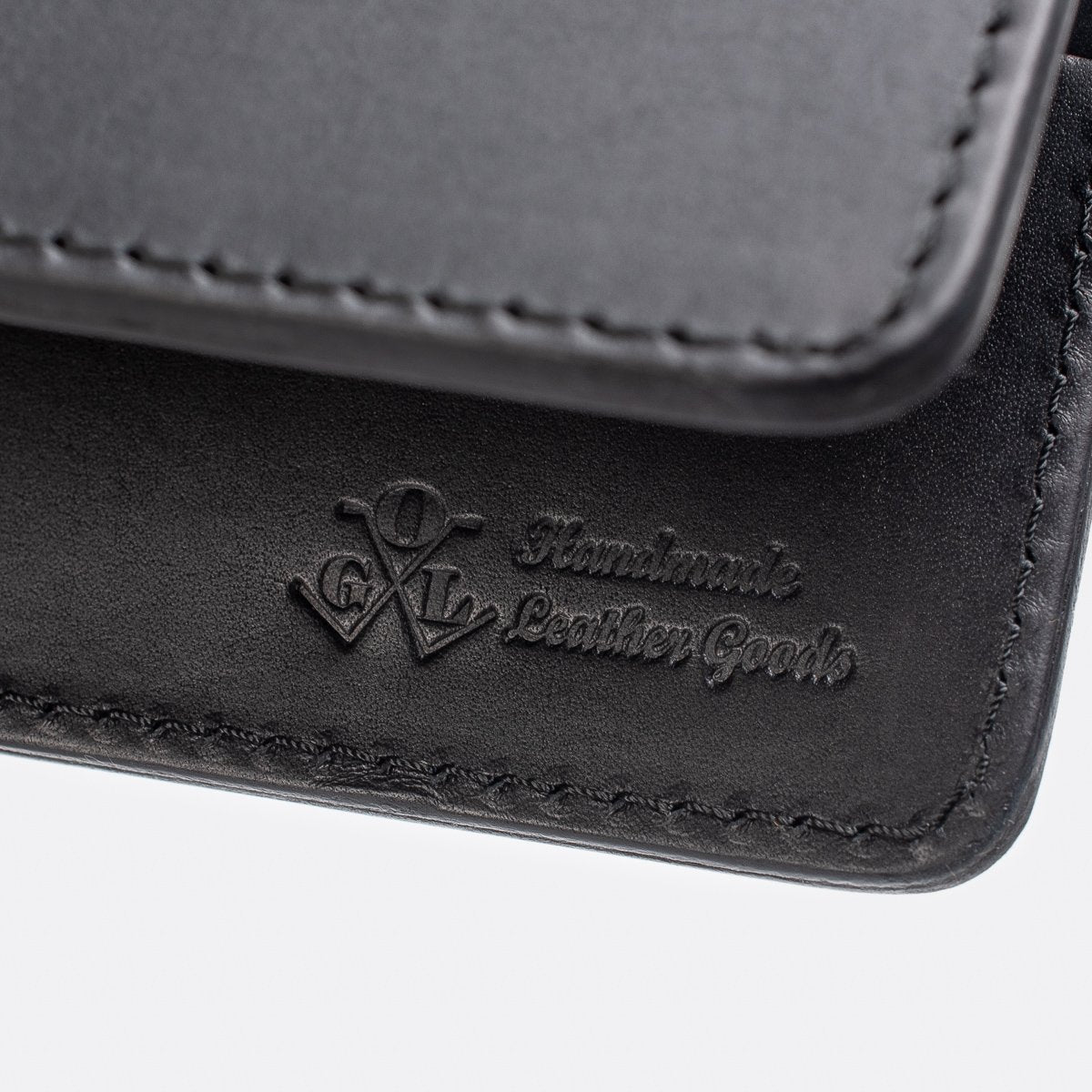 Obbi Good Label Kingsman Coat Long Wallet - Black - Detail of logo embossed on the inside