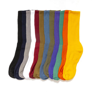 American Trench Mil-Spec Socks in twelve different colors laid flat